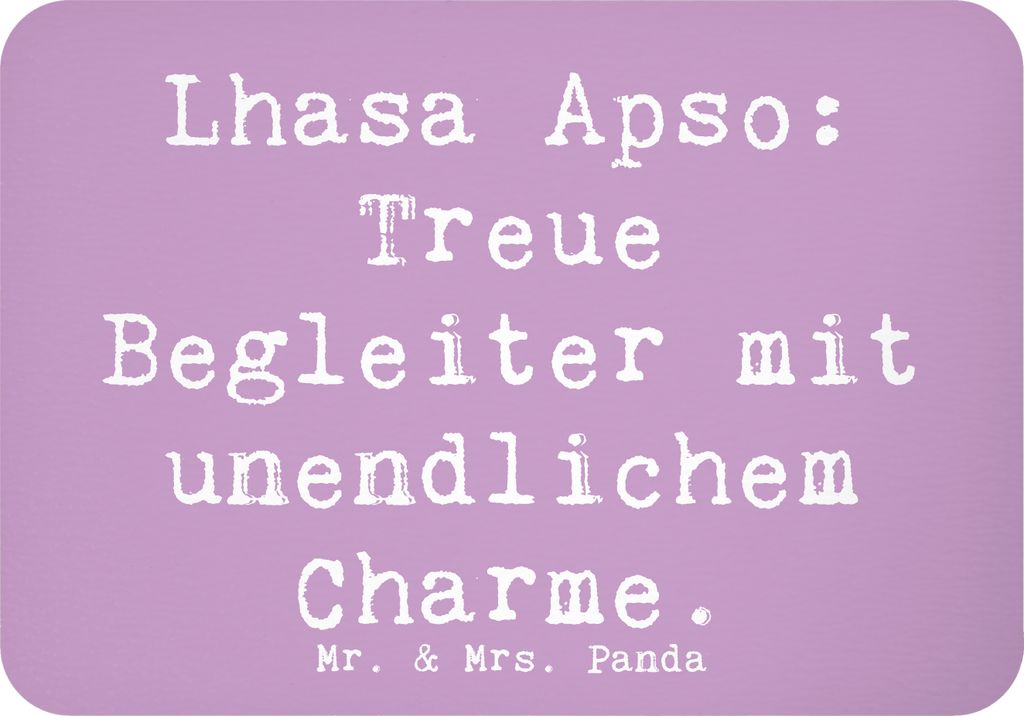 Mr. & Mrs. Panda magnet Spruch Lhasa Apso Treue Begleiter - Lavendeltraum - Geschenk, whiteboardmagnet, Hunderassen Eigenschaften, Hunderasse, Fami...