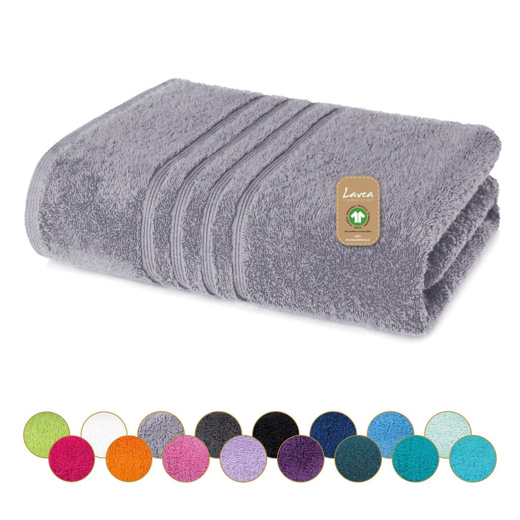 Lavea® Duschtuch 70x140 cm, 100% Baumwolle, Frottee, Produktbild 