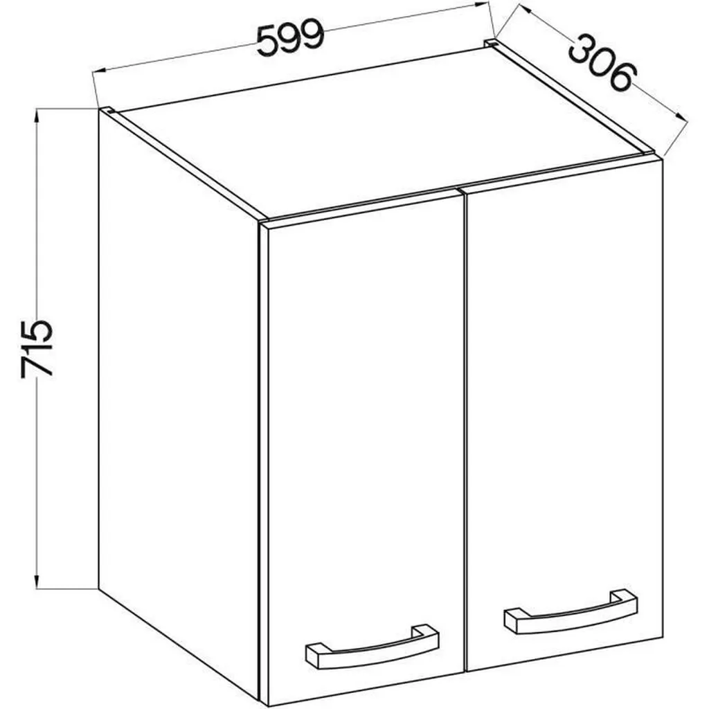 Solution rangement compact : Armoire haute LASSEN gris mat 60 cm - 4