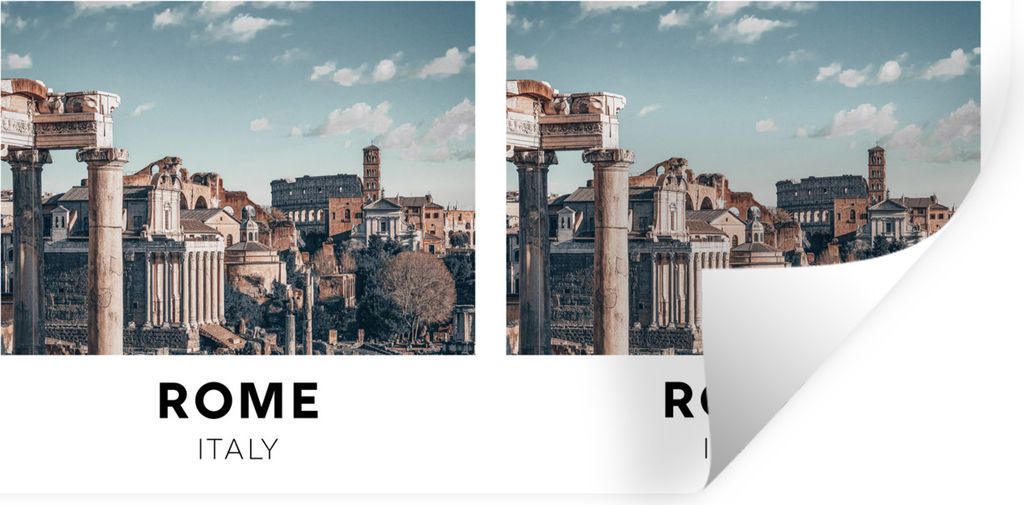 MuchoWow Wandtattoo Wandsticker Wandaufkleber Italien - Rom - Museum 160x80 cm Selbstklebend und Repositionierbar - Sticker - Dekorfolie