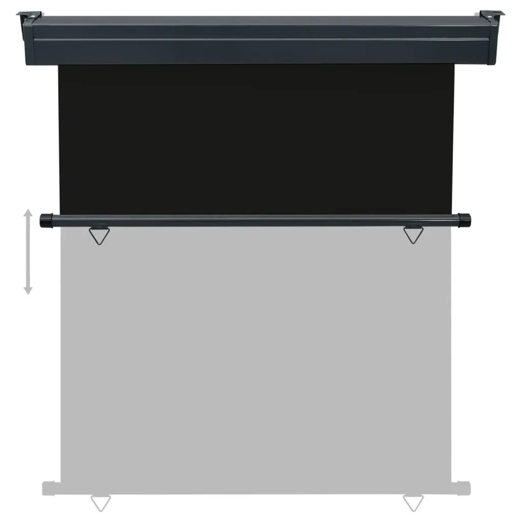 Store latéral balcon noir 175x250 cm - Toile robuste et anti-UV opaque - 5