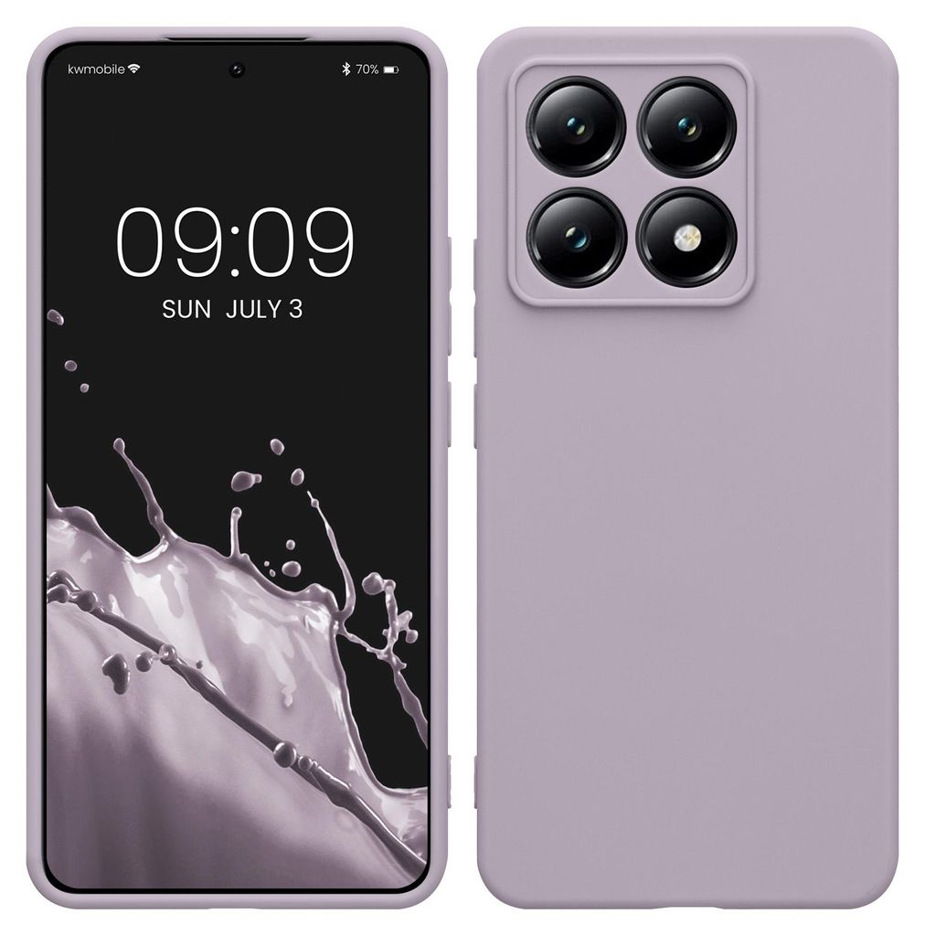 kwmobile Handyhülle für Xiaomi 14T Hülle - weiches Handy Silikon Case - Schutzhülle Cover - Lavendel