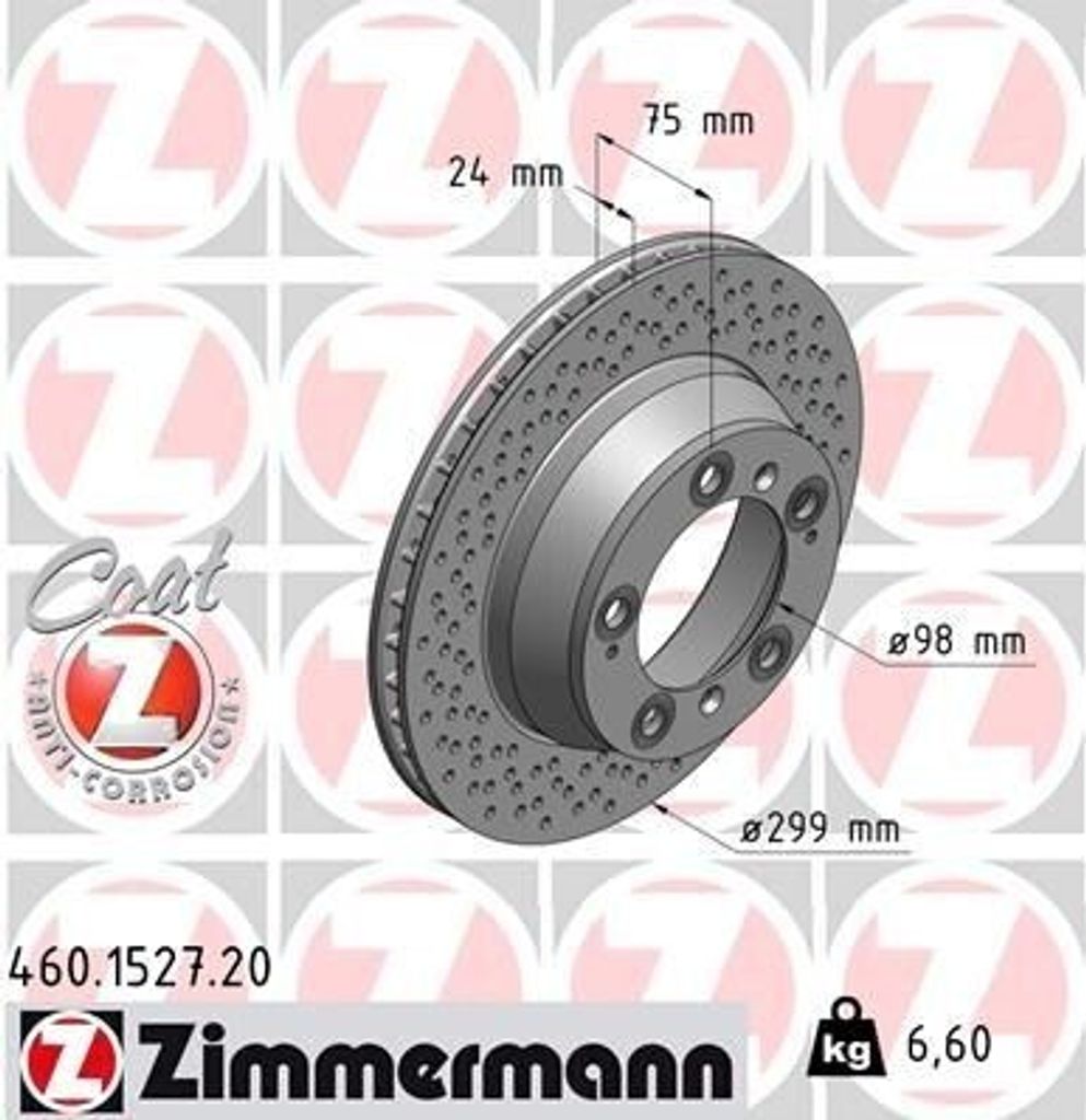 ZIMMERMANN 460.1527.20 - Bremsscheibe für 911 (996), 911 (997)