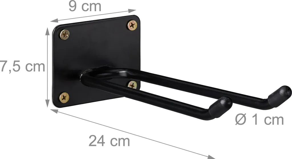 Support d'Appareils Robuste en Acier Relaxdays Lot de 4 Fixations