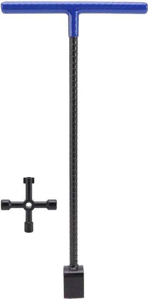 Stahl-Wasserhähnerradierer mit 4-fach Multifunktions-Handgriff - T-Griff Wasserhähnerradierer - Universal-Kreuzschlüssel - Wasserabschaltgerät ...