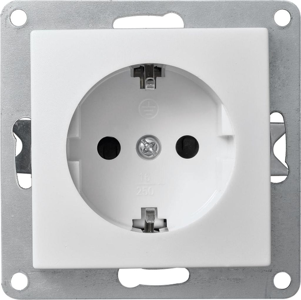 Schutzkontakt-Steckdose McPower "Flair", 250V/16A, UP, Produktbild 