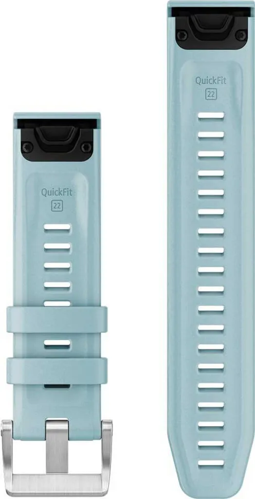 Bracelet QuickFit 22 mm Argent en Silicone Résistant pour Sportifs