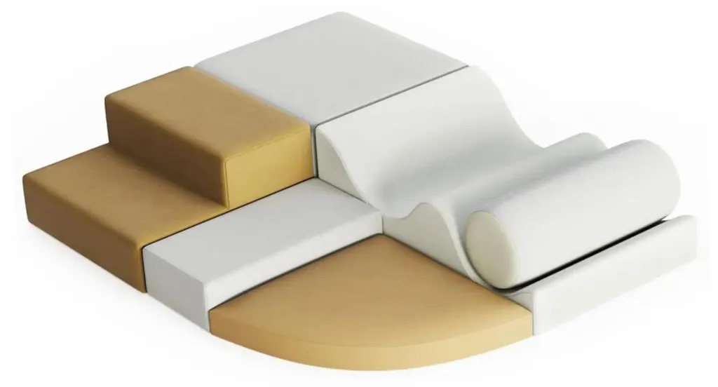 Module d'escalade modulaire en mousse 6 pièces haute densité et doux