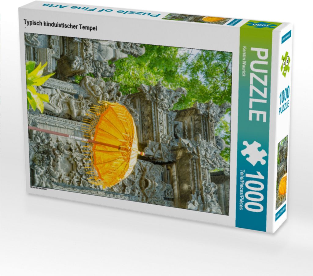 CALVENDO Puzzle Typisch hinduistischer Tempel | 1000 Teile Lege-Größe 64x48cm Foto-Puzzle für glückliche Stunden