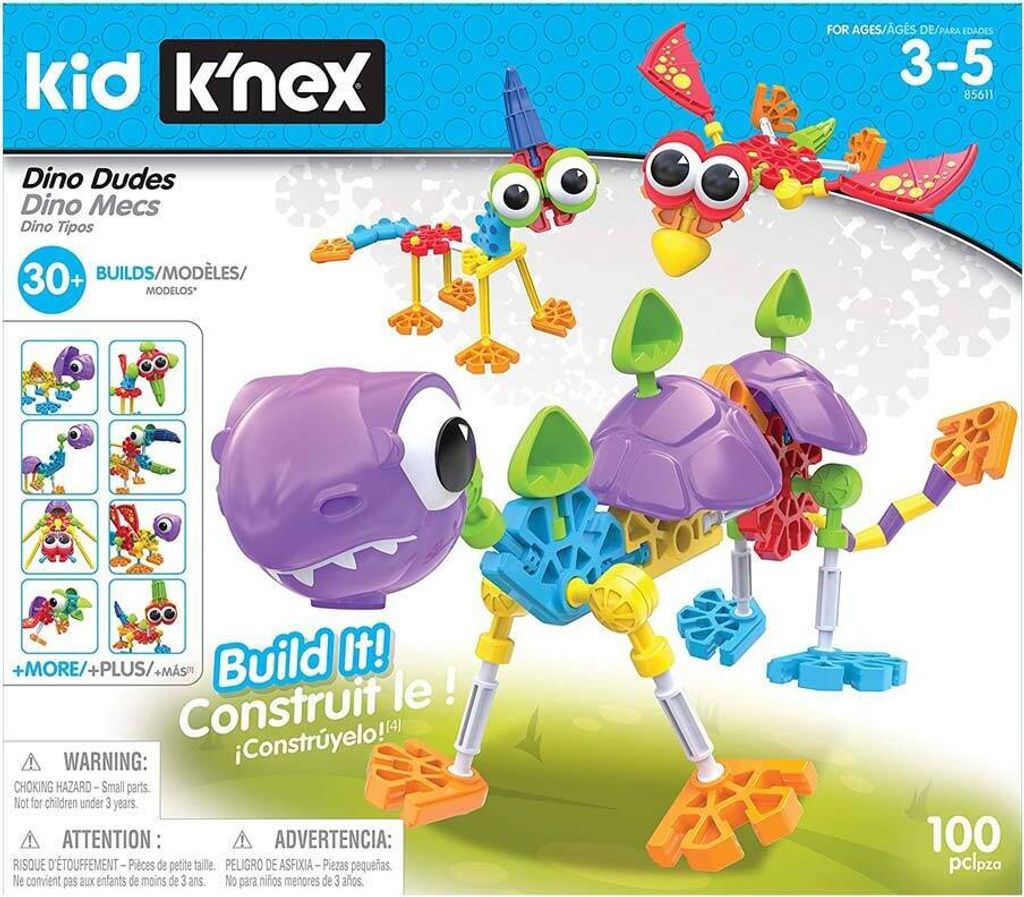 K'nex Bauset Dino Dudes - farbenfrohes Konstruktionsspielzeug für Kinder
