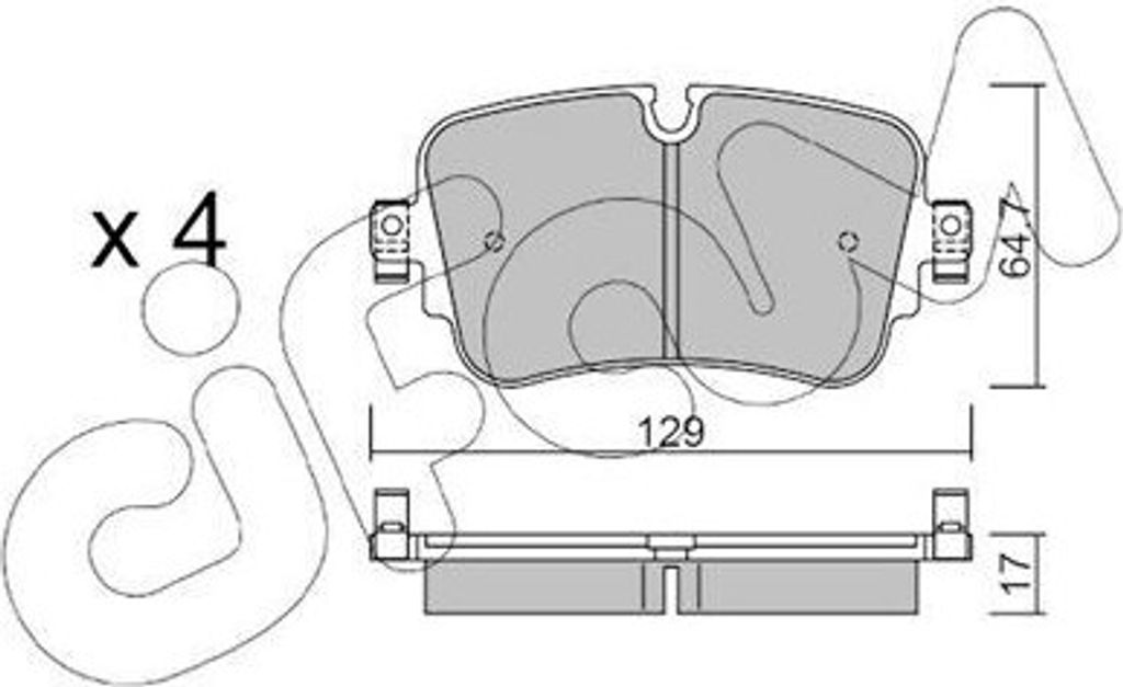 CIFAM Bremsbeläge Satz Hinten Bremsklötze für VW Touareg (CR7) 822-1130-0
