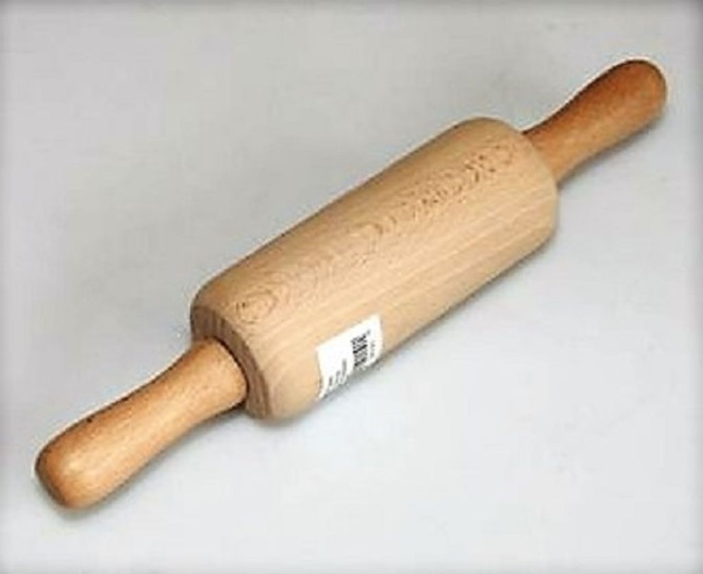Kinder Teigrolle Nudelholz 23,5x4,5cm Buche extra klein Produktbild 