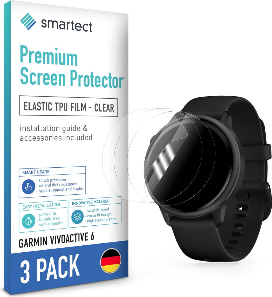 3x TPU Schutzfolie Klar für Garmin Vivoactive 6 Produktbild 