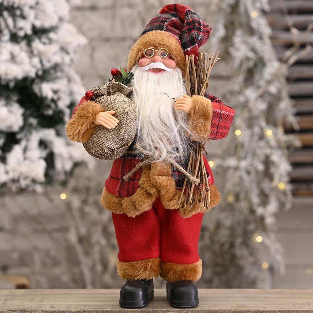 Neue Weihnachtsdekoration liefert stehende Weihnachtsmann-Puppe, Weihnachtsplastikpuppe, kreative Spielzeugdekoration, stehende Weihnachtsmann-Pupp...