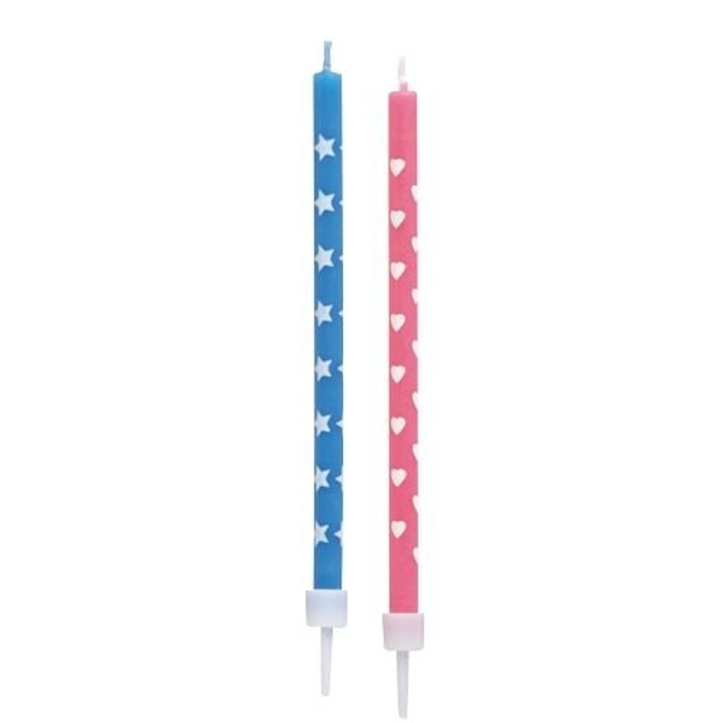 Papstar Geburtstagskerzen mit Halter 10 cm farbig sortiert, 120 Stück