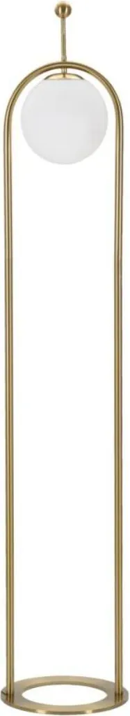 Lampadaire d'angle 168 cm doré blanc : éclairage doux sans reflet - 2