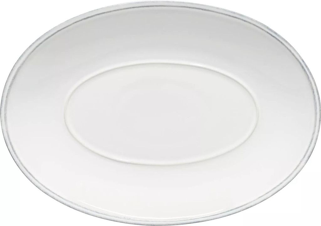 COSTA NOVA Friso Teller flach, oval, white, Länge: 301 mm