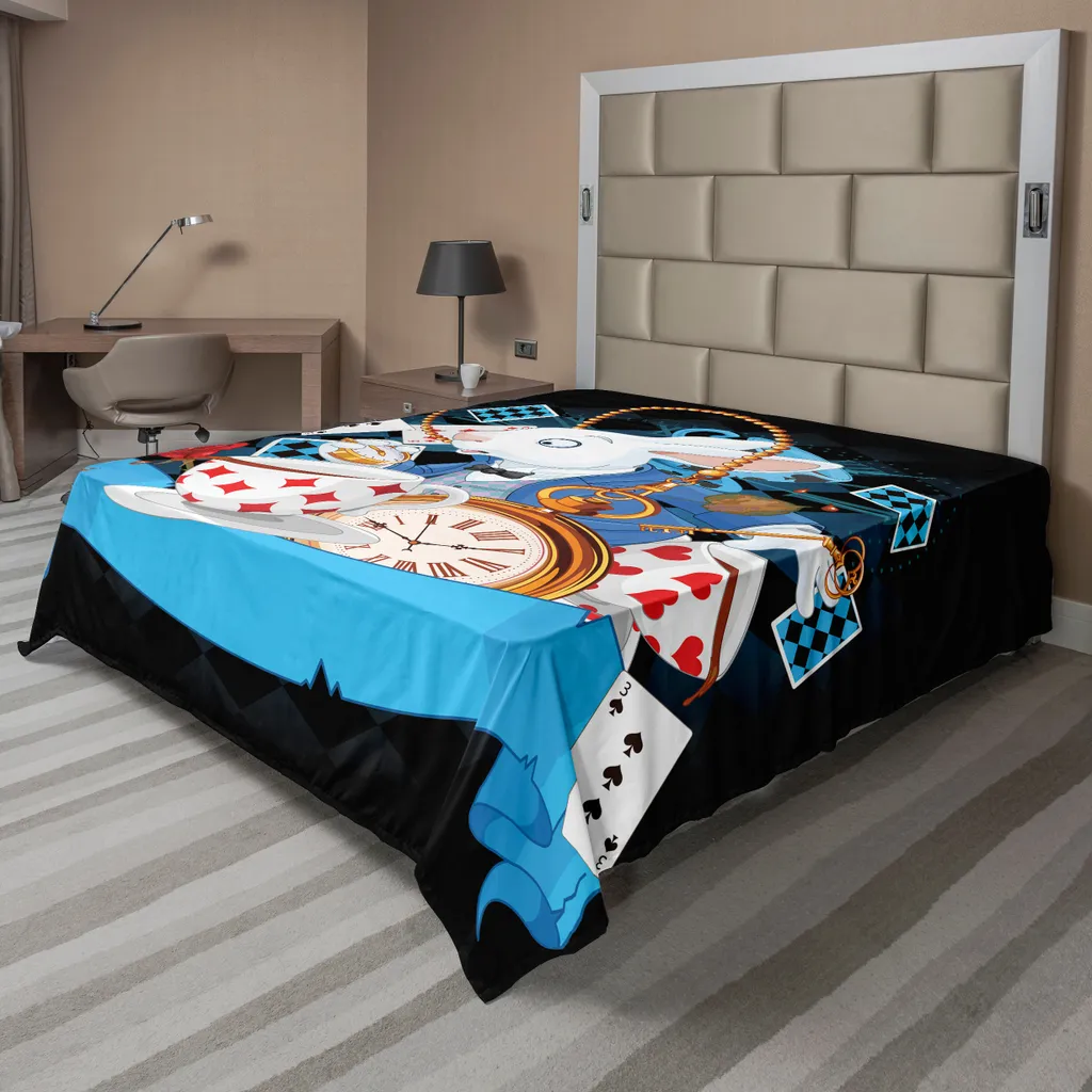 Drap de lit Alice au Pays des Merveilles confortable et soyeux 244 cm