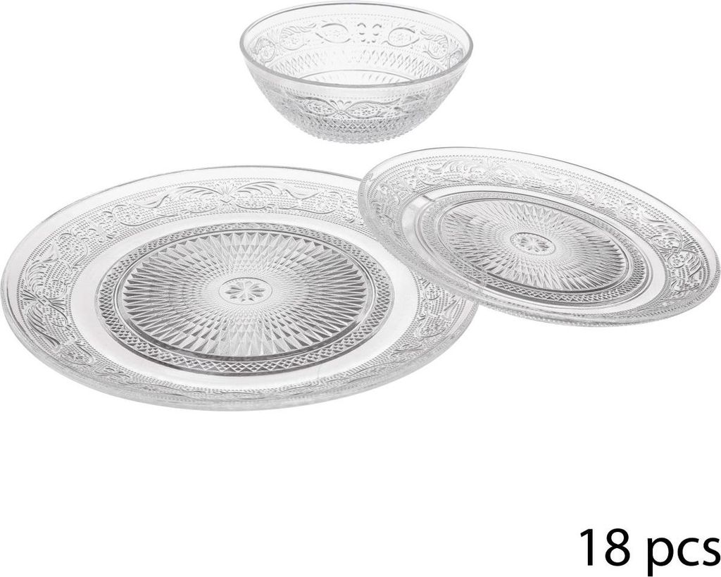 Secret de Gourmet | Set de vaisselle en verre - 18 pièces - Image du produit 