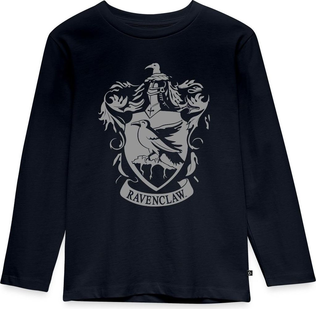 Spreadshirt Harry Potter Ravenclaw Wappen Kinder Premium Langarmshirt, 110/116 (4 Jahre), Navy