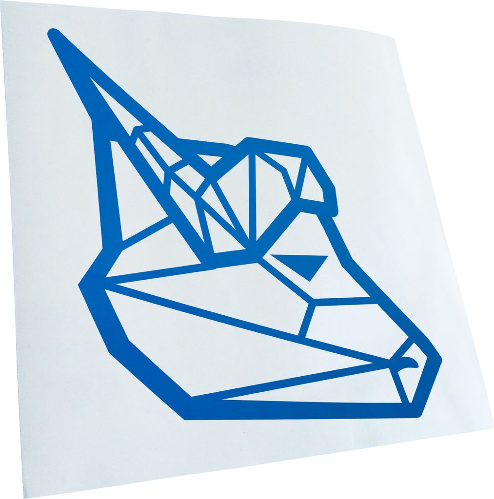 Kiwistar - Autoaufkleber - Wasserbüffel Polygon - Blau - 40x36cm - Aufkleber für Auto, Laptop, Fahrrad, LKW, Motorrad Mehrfarbig JDM Decal Racing