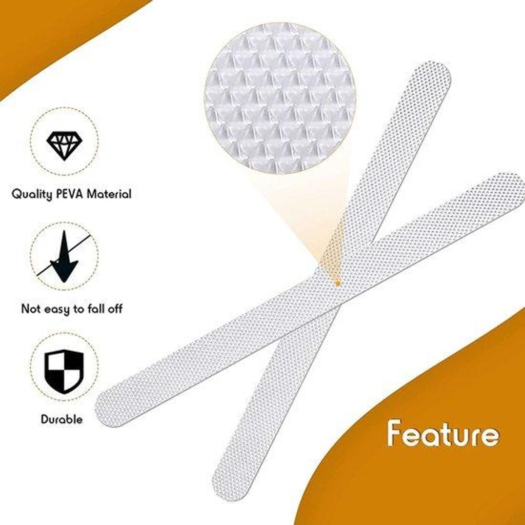 PEVA-Duschmatte mit Antirutschfunktion - 50er Pack - Durchsichtig