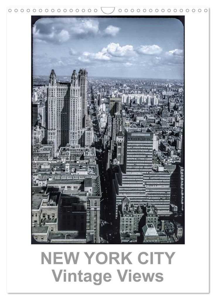 NEW YORK CITY - Vintage Views (Wandkalender 2027 DIN A3 hoch), CALVENDO Monatskalender