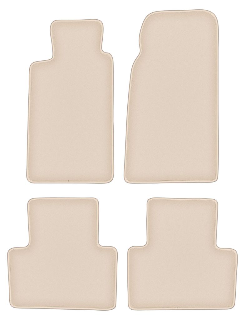 DURBAN Beige Velours-Fußmatten-Set für Jaguar XJ6 X300 Limousine (1994-1997)