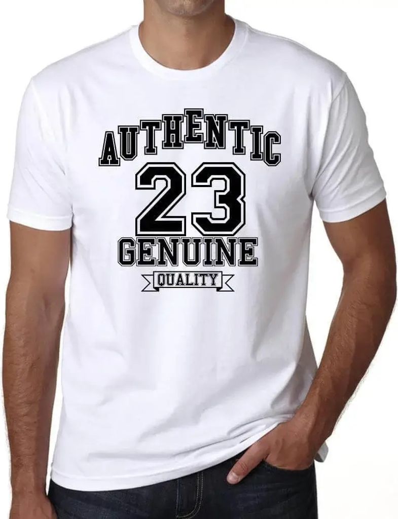 Herren Grafik T-Shirt Authentisch echte Qualität 23 – Authentic Genuine Quality 23 – Geschenk 23. Geburtstag Jahrestag 23 Jahre Jubiläum 23 J...
