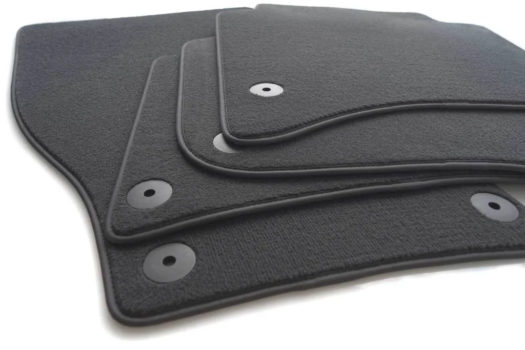 Tappetini Anteriori In Velluto Per VW Passat B7 (2010-2014) – Qualità Base – Antiscivolo – 2 Pezzi – Nero - 2