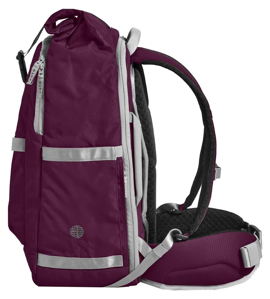 Sac à dos Tall41 Rolltop 41L Wine Red avec compartiment ordinateur PC
