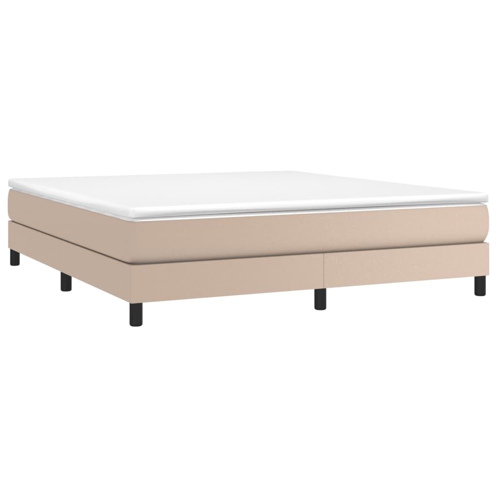 Cloris DesignMöbel Klassische Betten - Braun BoxspringBettgestell - Doppelbett Cappuccino-Braun 180x200cm Kunstleder Schlichtes5952463