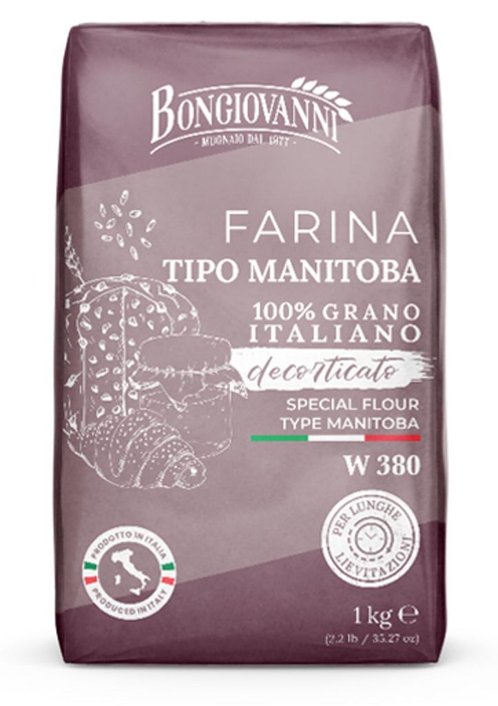 Farine Manitoba W380, marque Bongiovanni, 1 kg Image du produit 