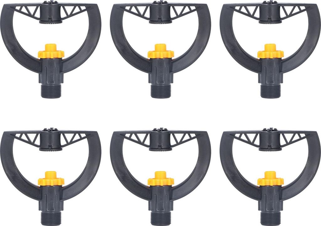 6pcs Bewässerung Sprinkler Düse G3/4 Außengewinde Kunststoff schwarz für landwirtschaftliche Basis Gewächshaus