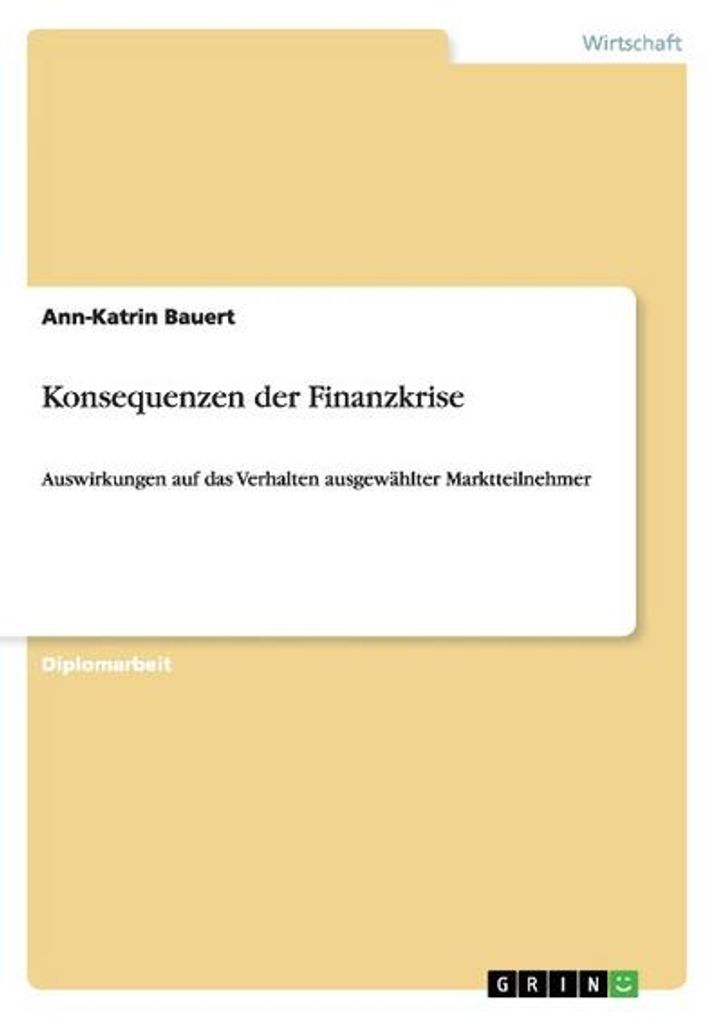 Konsequenzen der Finanzkrise