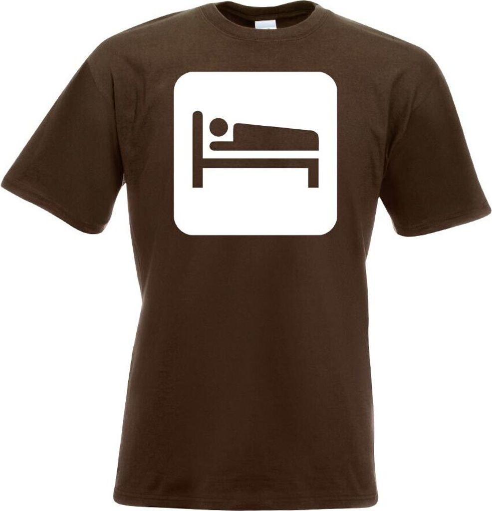 Kiwistar - T-Shirt - Chocolate - Unterkunft Übernachtung Piktogramme Herren Funshirt Bedruckt Design Sprüche Spruch Motive - mit Motiv Bedruckt -...