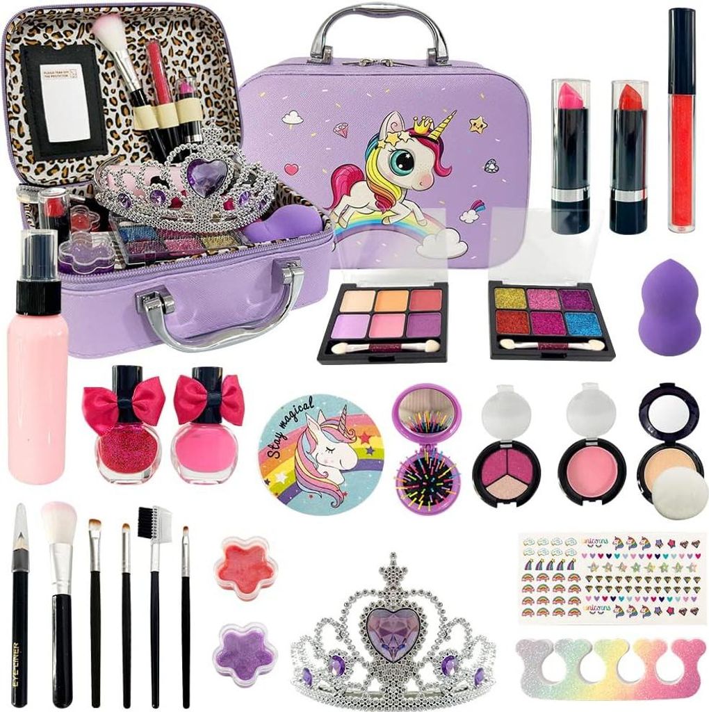 Make-up Koffer Mädchen - Make-up Koffer - Make-up Set für Mädchen - Make-up Koffer Kinder - Make-up Mädchen