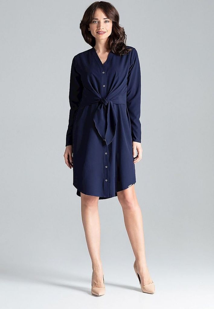 Lenitif Minikleid für Frauen Odo L031 dunkelblau S