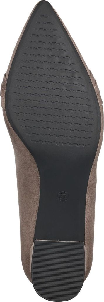 MARCO TOZZI Damen Pumps Trend elegant Trapez Absatz Textil Kette 2-22463-41, Größe:37 EU, Farbe:Braun