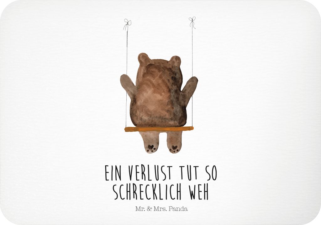 Mr. & Mrs. Panda magnet Bär Schaukel - Weiß - Geschenk, Teddy, Kühlschrankmagnet, Verlust Trauer Trauergeschenk Traurig Trösten Trost Liebeskum...