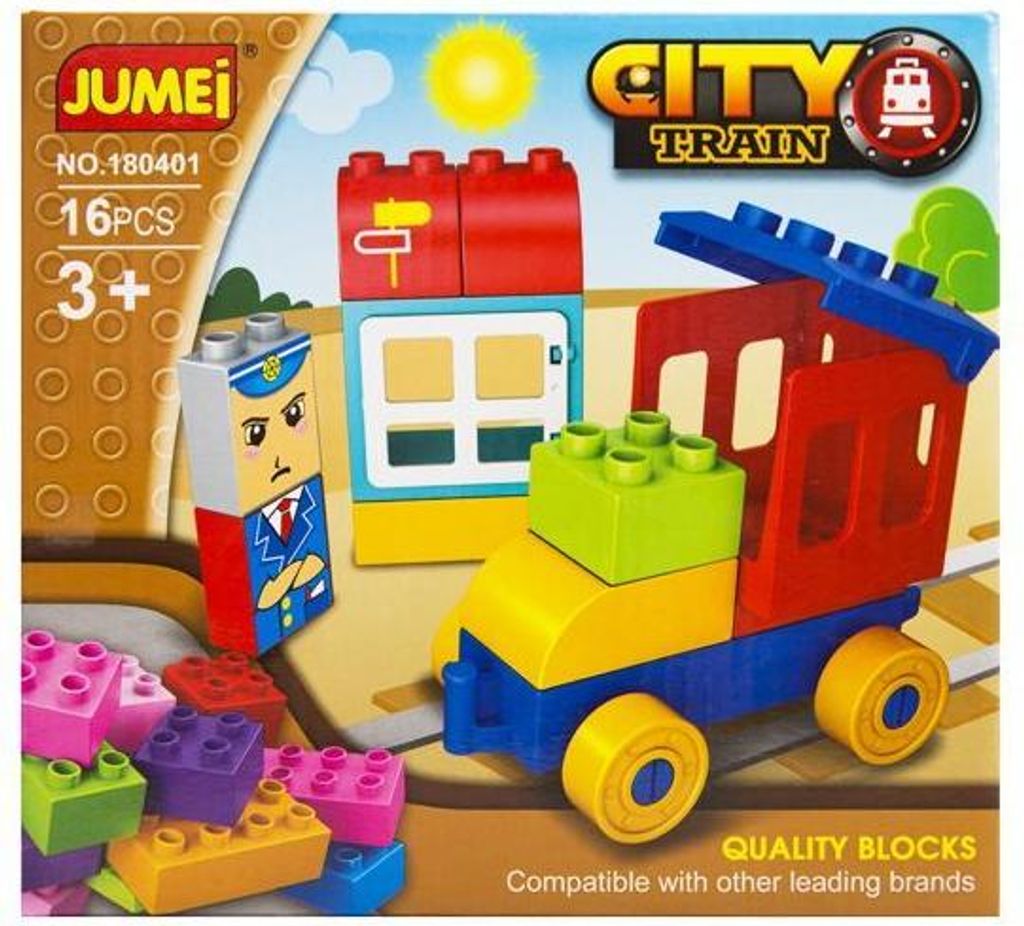 Jumei 3+ City Bausteinset, 16-teilig, 20x19cm