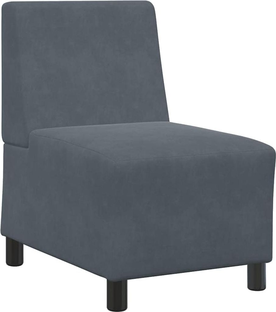 vidaXL Modulares Sofa ohne Armlehnen Dunkelgrau 55 cm Samt