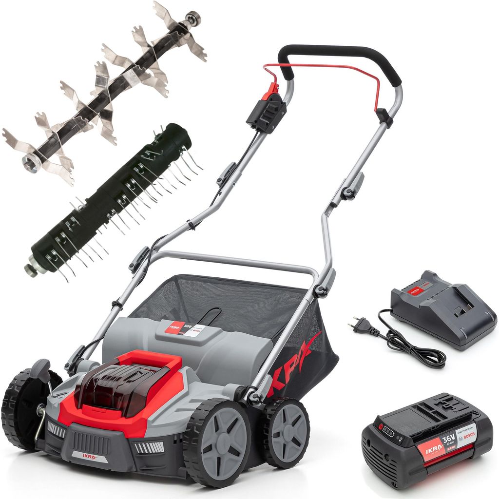 IKRA accu-verticuteermachine/gazonluchtmachine IB-SR 36 | Productafbeelding 