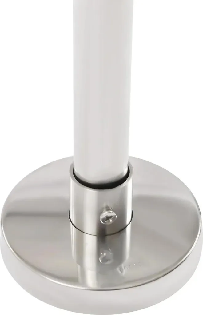 Tringle de douche d'angle extensible 45 à 75 cm en métal gris argent