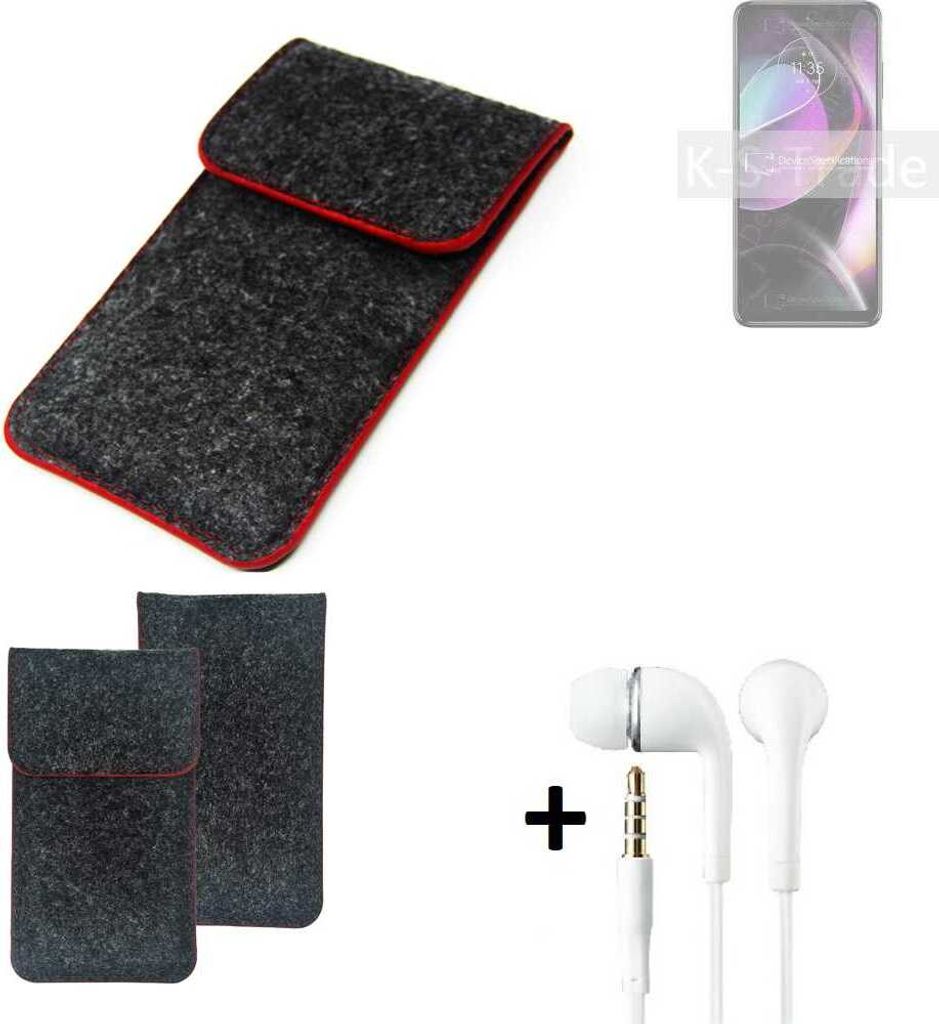 K-S-Trade Handy Schutz Hülle kompatibel mit Motorola Moto G 5G (2022) Schutzhülle Handyhülle Filztasche Pouch Tasche Case Sleeve Filzhülle