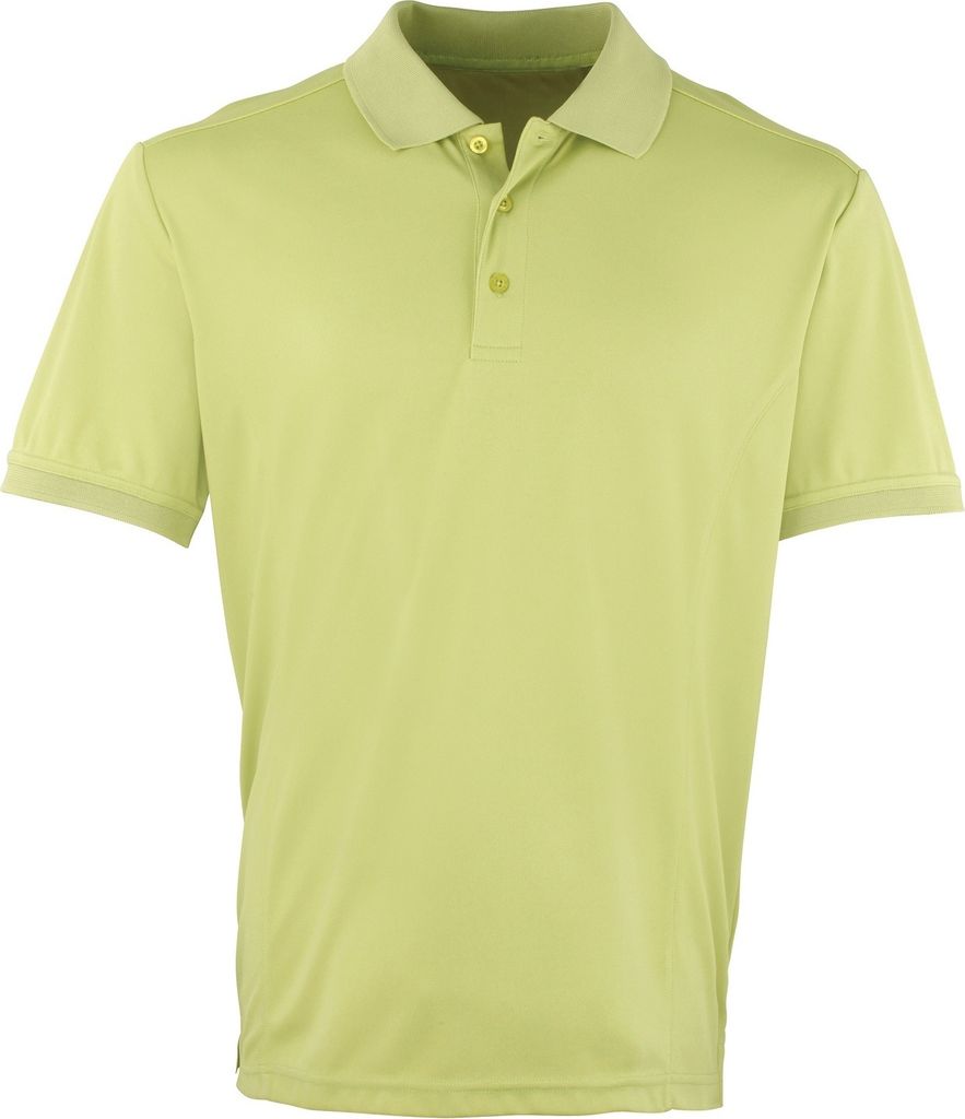 Premier - "Coolchecker" Poloshirt für Herren kurzärmlig RW4401 (M) (Limette)