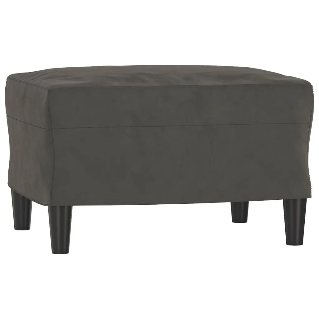 Sgabello grigio scuro 60x50x41 cm in velluto