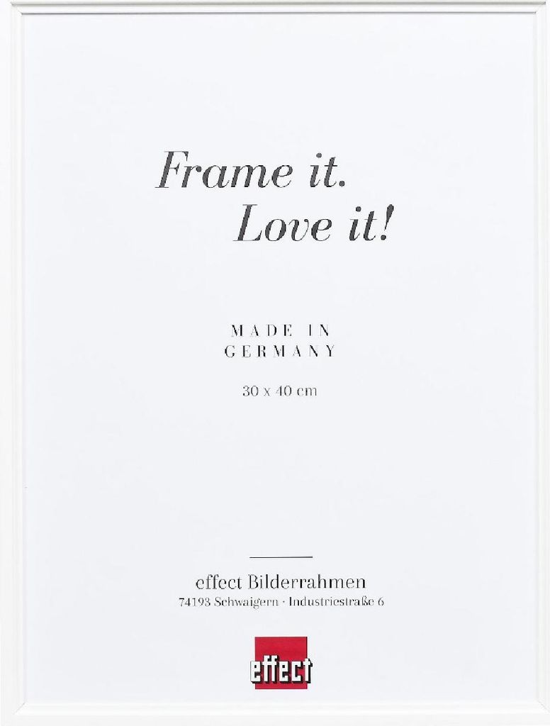 Effect Holz-Bilderrahmen Profil 69 weiß 10x15 cm Museumsglas