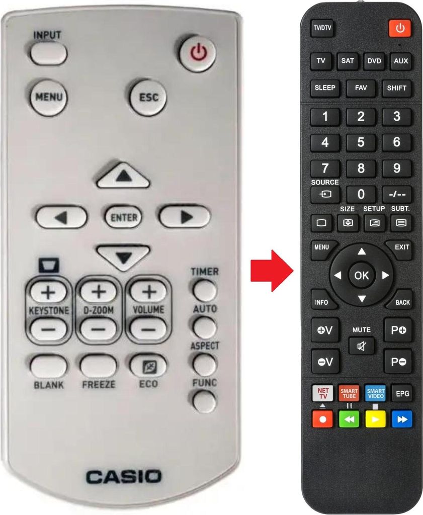 Fernbedienung geeignet für CASIO XJV110W | XJV2 | YT-150