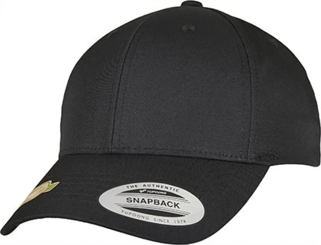 Cappello Nero Flexfit 7706RS - Design Pulito in Poliestere Riciclato